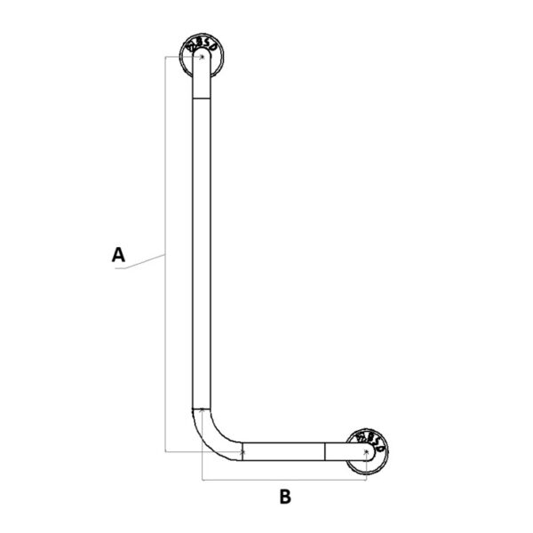 Winkelgriffe 90° Links / Rechts aus rostfreiem Edelstahl